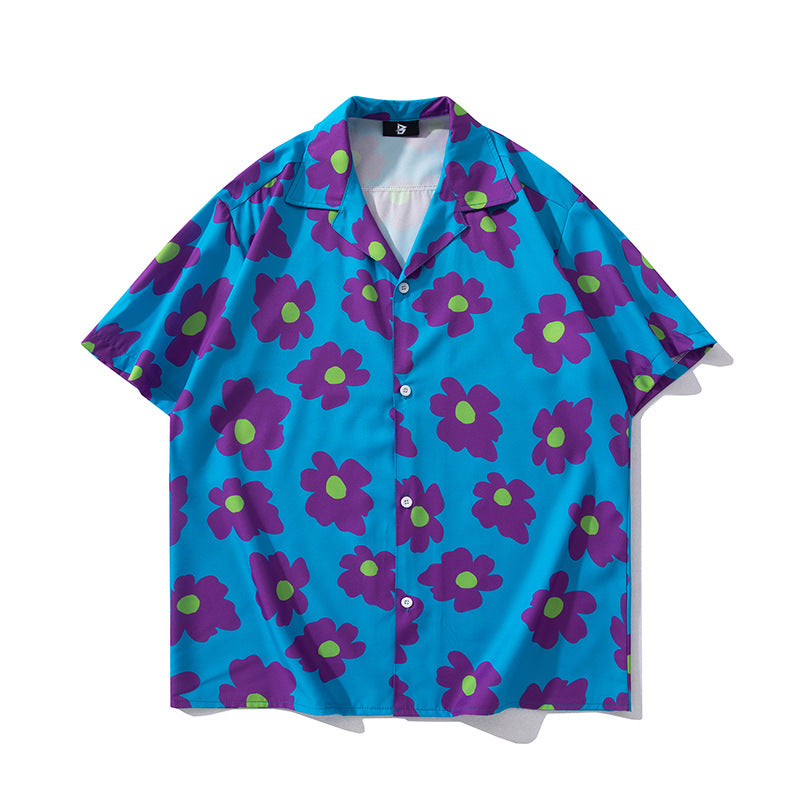 Full Print Short-Sleeved Shirt New Fashion Brand Style Full Print