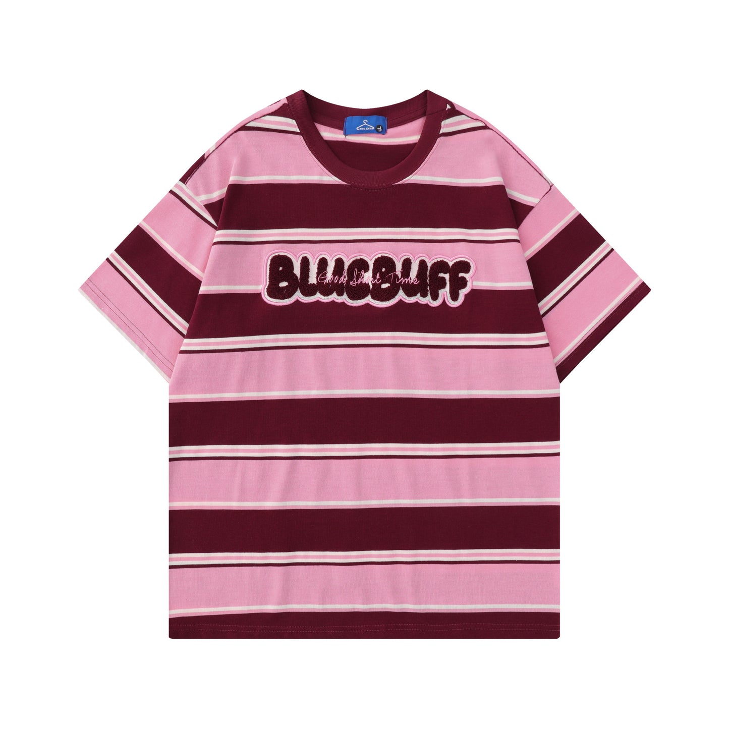 Clothes Striped Short Sleeve Men'S Summer Fashion Cotton T-Shirt Loose Casual Color Contrast For Unisex