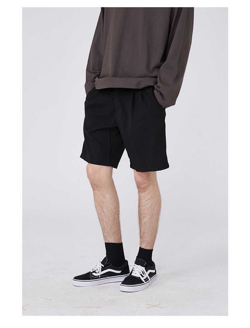 Summer New Solid Color Small Dress Pants Couples With Ins Shorts Men Loose Tide