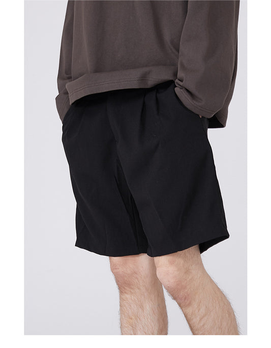 Summer New Solid Color Small Dress Pants Couples With Ins Shorts Men Loose Tide