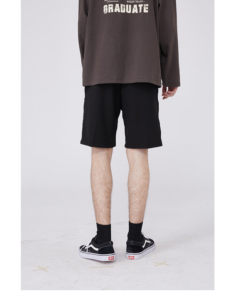 Summer New Solid Color Small Dress Pants Couples With Ins Shorts Men Loose Tide