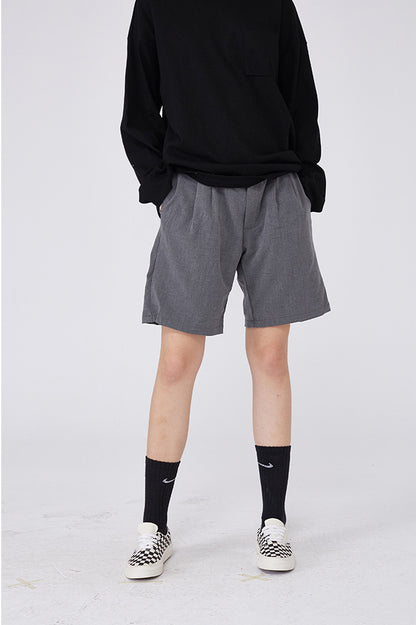 Summer New Solid Color Small Dress Pants Couples With Ins Shorts Men Loose Tide