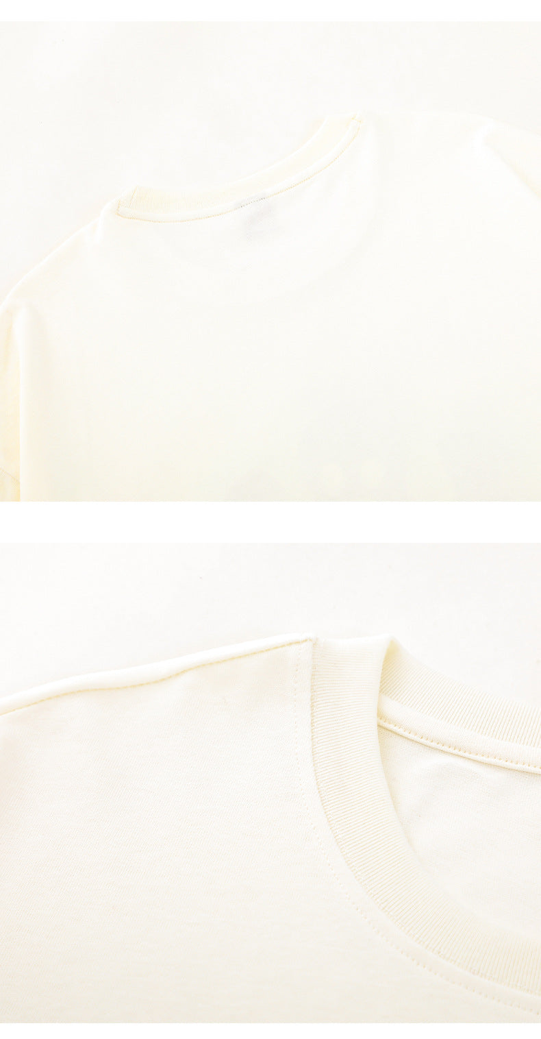 Cotton Short Sleeve Summer New Crew-Neck Printed Top Cartoon Retro Loose T-Shirt