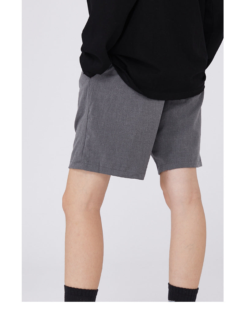 Summer New Solid Color Small Dress Pants Couples With Ins Shorts Men Loose Tide