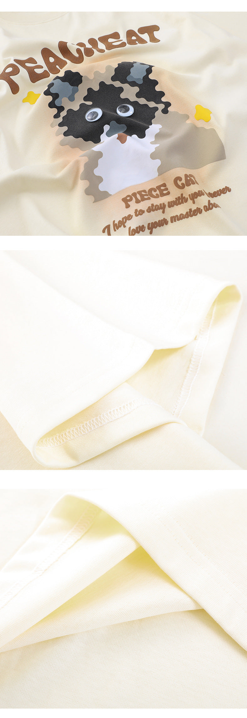 Cotton Short Sleeve Summer New Crew-Neck Printed Top Cartoon Retro Loose T-Shirt