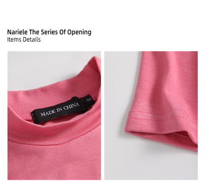 New Design Feeling Sweet Cool Spice Girl Style Short-Sleeved T-Shirt Short Slim-Fit Sleeve Top Girls Summer