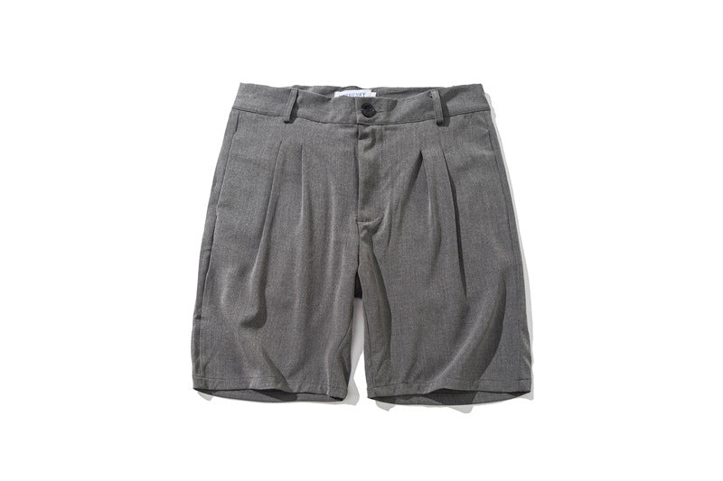 Summer New Solid Color Small Dress Pants Couples With Ins Shorts Men Loose Tide