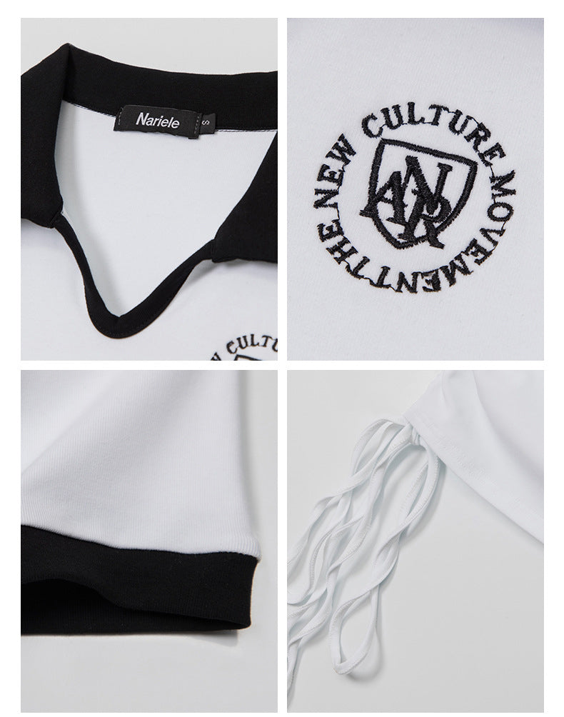 Polo Collar Dress Female Summer Lapel Pure Desire Spice Slim-Fit Wrap Hip Skirt Drawstring Skirt