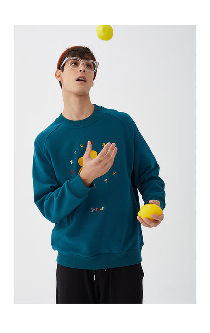 Lovers  Plus Fleece Small Daisy Hoodie Version New Embroidery Tide