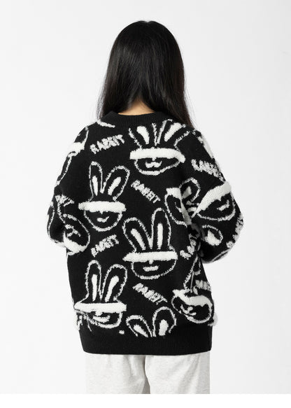 Trend Rabbit Year Sweater Couple Thickened Sweater For Female