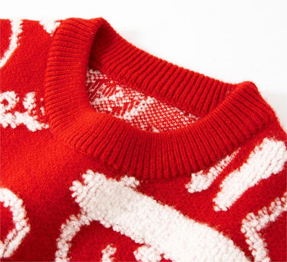 Trend Rabbit Year Sweater Couple Thickened Sweater For Female