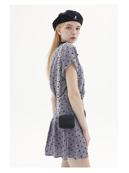 Sweet Pleated Skirt Plaid Skirt Summer Love Skirt Short Sleeve Shirt Summer Women