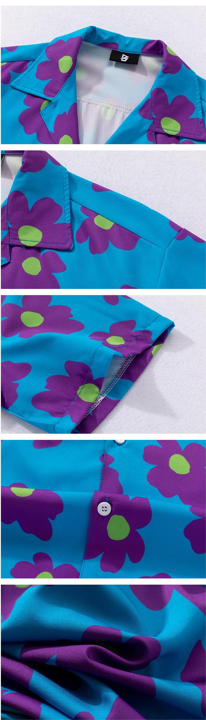 Full Print Short-Sleeved Shirt New Fashion Brand Style Full Print