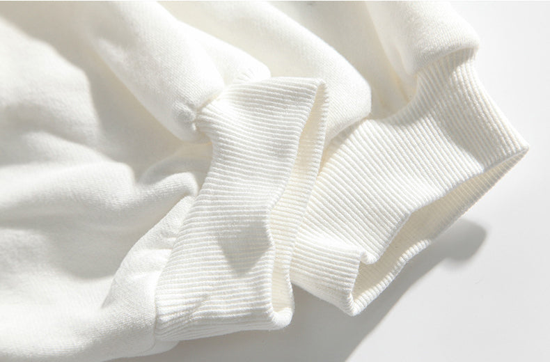 Autumn And Winter Plus Fleece Hooded Couple Hoodie Loose Korean Bf Print Lazy Port Style Casual Coat