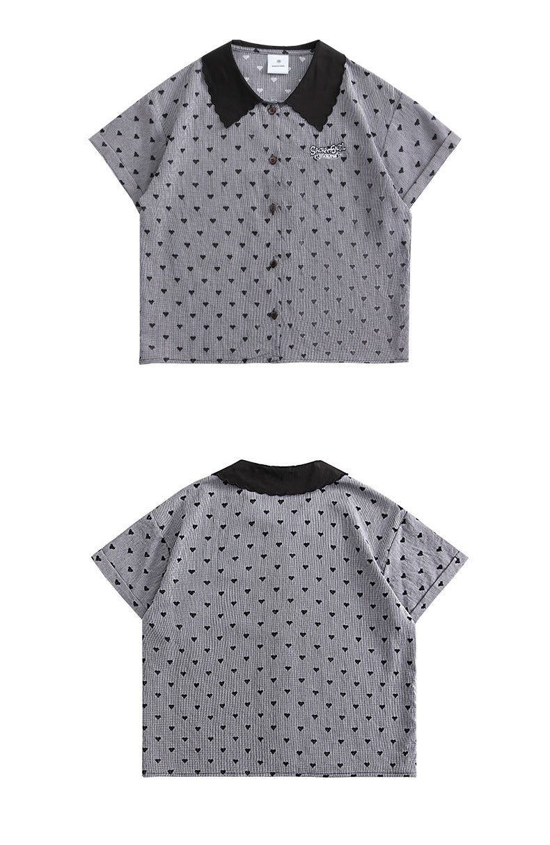 Sweet Pleated Skirt Plaid Skirt Summer Love Skirt Short Sleeve Shirt Summer Women