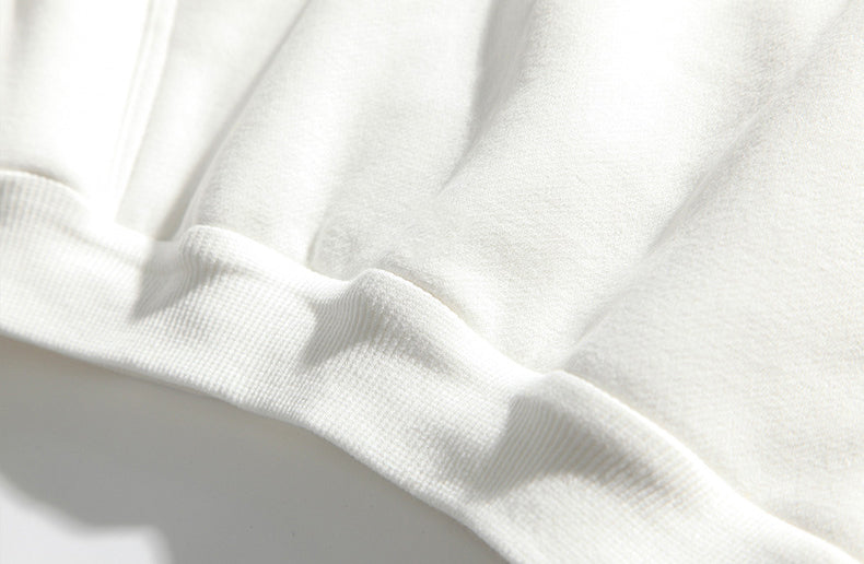 Autumn And Winter Plus Fleece Hooded Couple Hoodie Loose Korean Bf Print Lazy Port Style Casual Coat