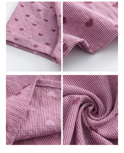 Sweet Pleated Skirt Plaid Skirt Summer Love Skirt Short Sleeve Shirt Summer Women