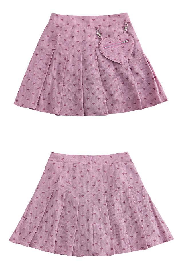 Sweet Pleated Skirt Plaid Skirt Summer Love Skirt Short Sleeve Shirt Summer Women