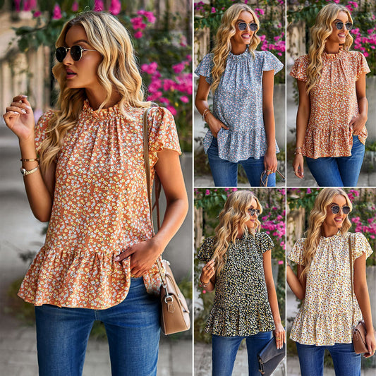Women's Dress Summer New Floral Print Women's Top Holiday Fashihon Dress