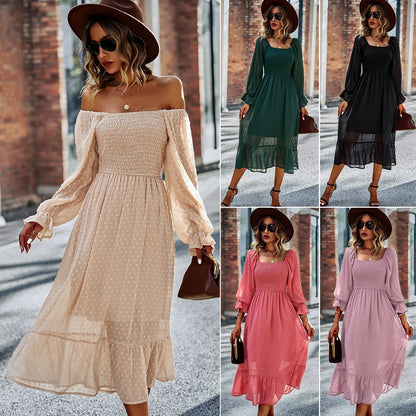Elegant Style Stylish Texture Long Dress For Women