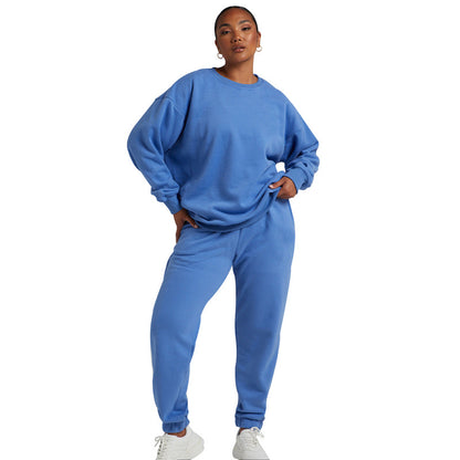 Solid Color Sweat Shirt Oversized Style Casual Leisure Sweatshirt For Women