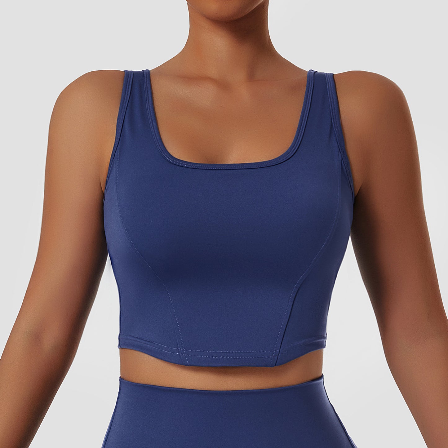 Recycle Material Gym Wear Aactive Wear Seamless Yoga Crop Top Basic Style For Women