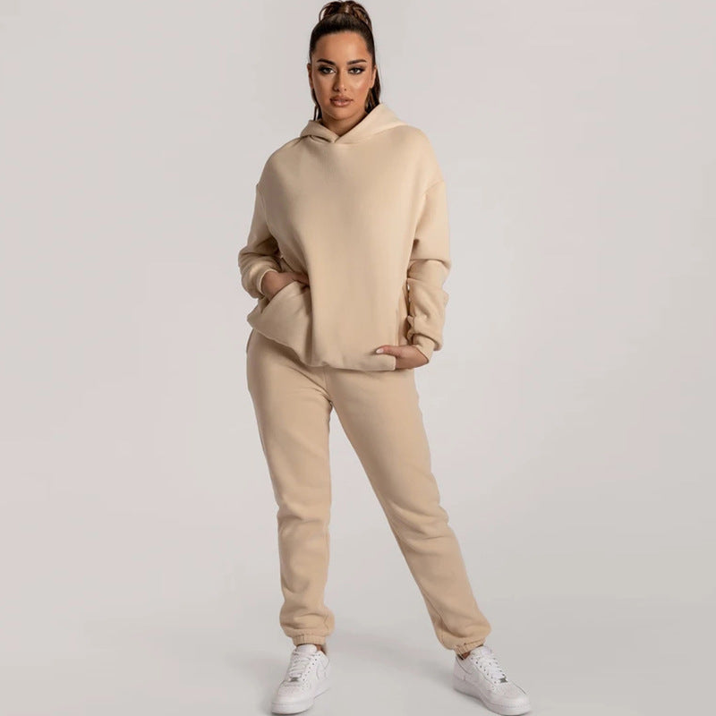 Oversized Hoodie With Pants Sets With Warm Fleece Lining For Unisex