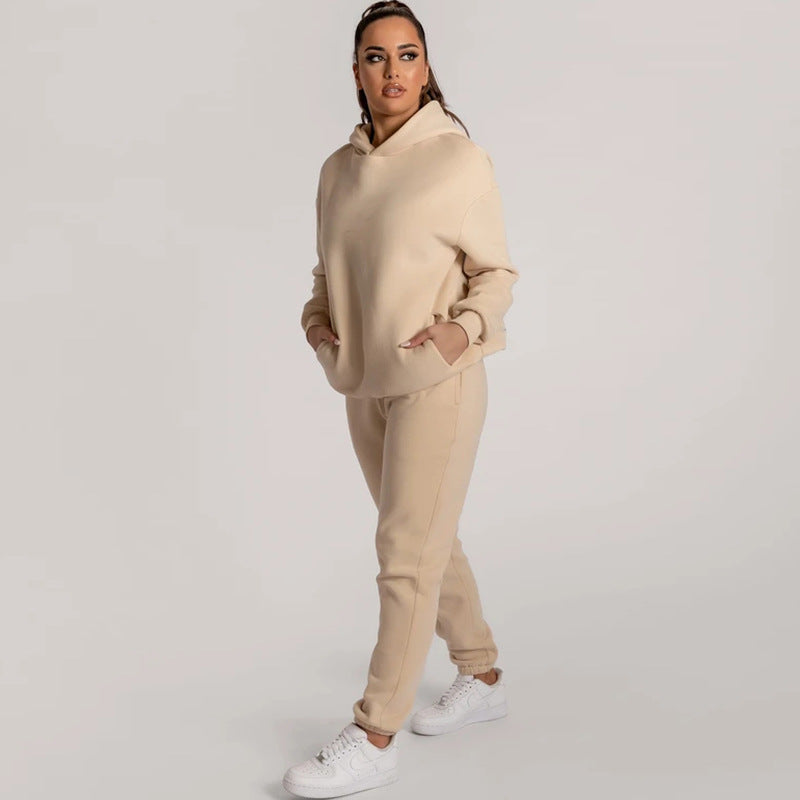 Oversized Hoodie With Pants Sets With Warm Fleece Lining For Unisex