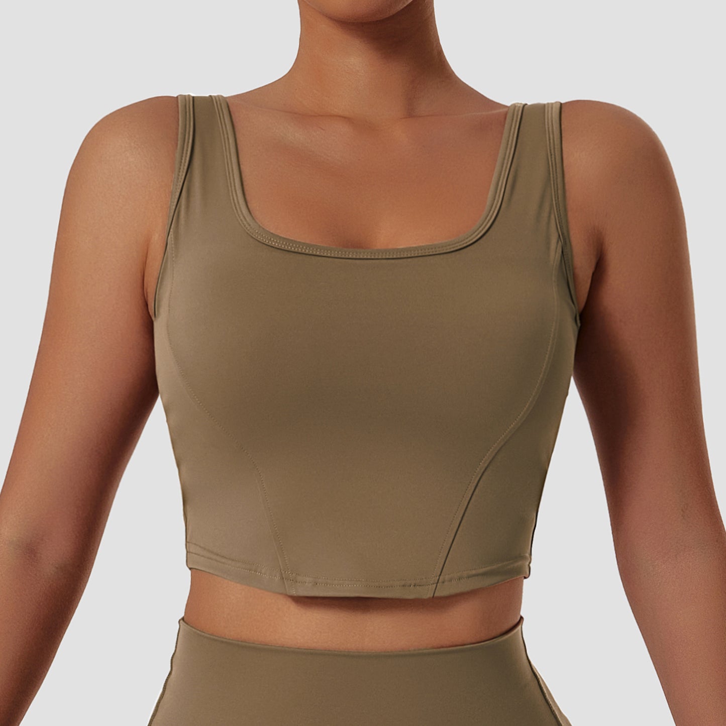 Recycle Material Gym Wear Aactive Wear Seamless Yoga Crop Top Basic Style For Women