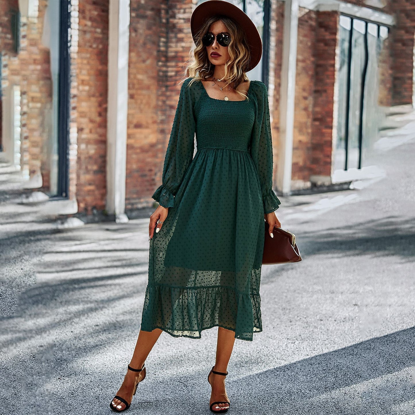 Elegant Style Stylish Texture Long Dress For Women