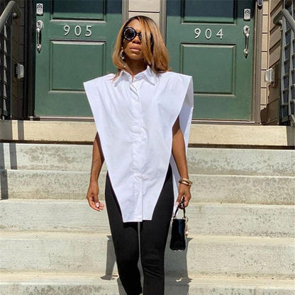 Sleeveless Cotton Trendy New Design Sexy Shirt For Women