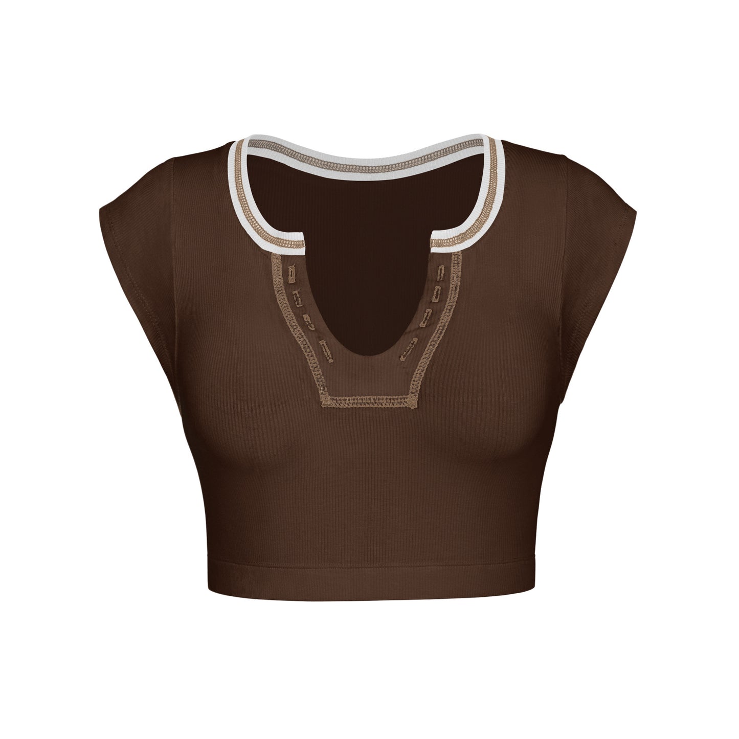 Sexy Low Cut Crop Top Tshirt High Quality For Women