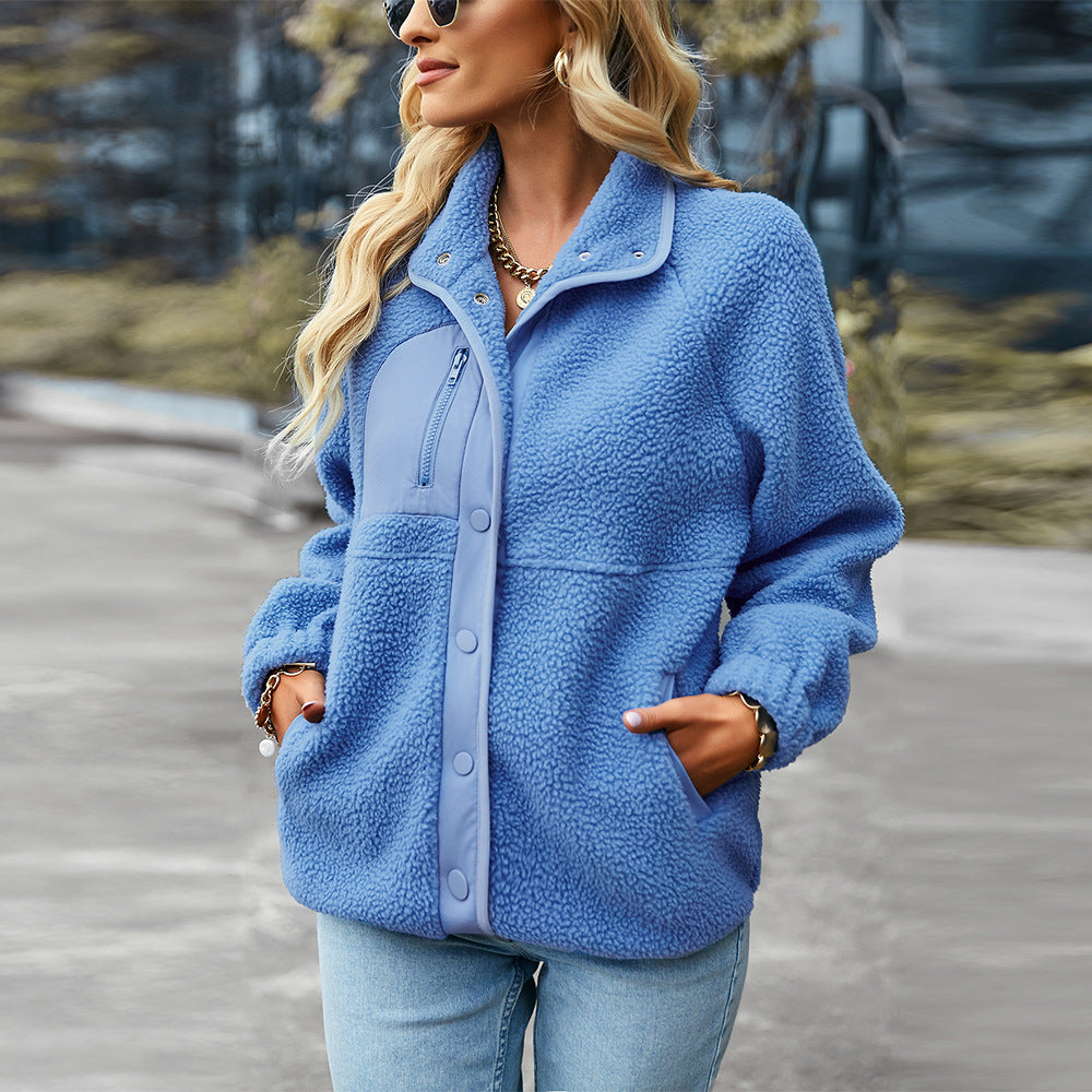 Casual Jacket Sherpa Fleece Style New Design For Women