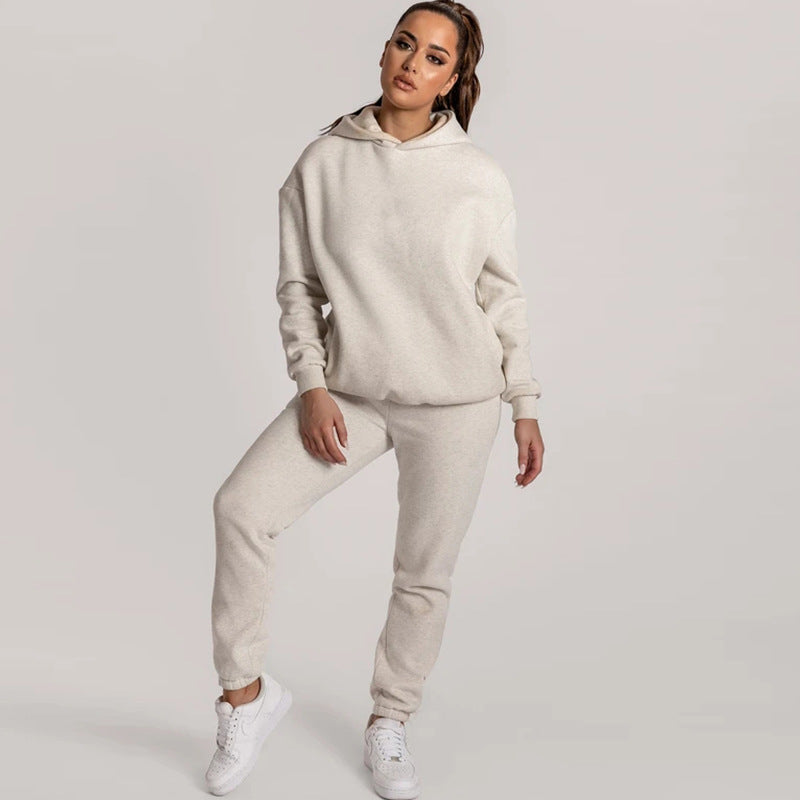 Oversized Hoodie With Pants Sets With Warm Fleece Lining For Unisex