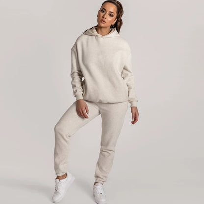 Oversized Hoodie With Pants Sets With Warm Fleece Lining For Unisex