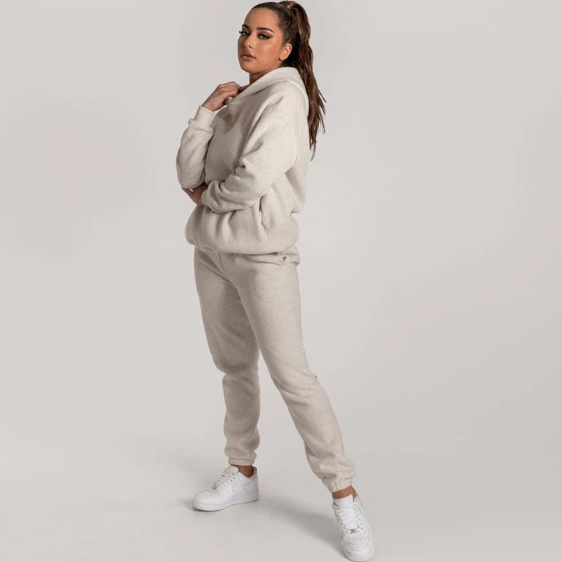 Oversized Hoodie With Pants Sets With Warm Fleece Lining For Unisex