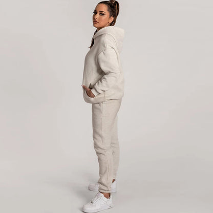 Oversized Hoodie With Pants Sets With Warm Fleece Lining For Unisex