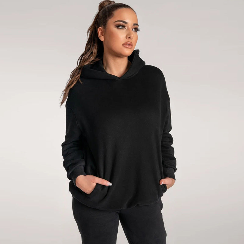 Oversized Hoodie With Pants Sets With Warm Fleece Lining For Unisex