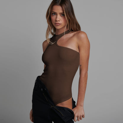 Sexy One Piece Body Suit Rib Material Sexy Style Crop Top For Women