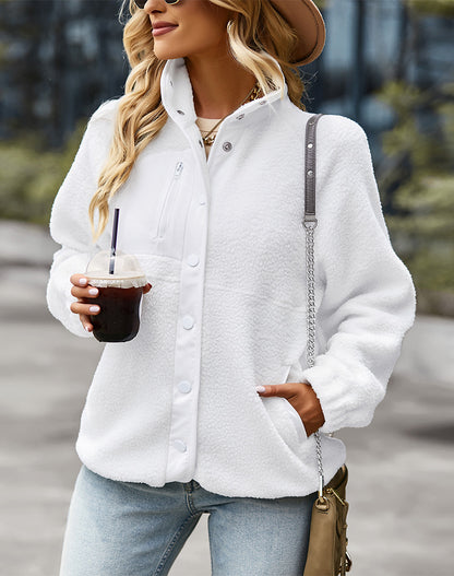 Casual Jacket Sherpa Fleece Style New Design For Women