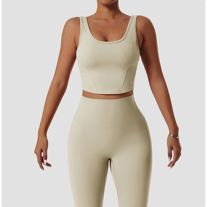 Recycle Material Gym Wear Aactive Wear Seamless Yoga Crop Top Basic Style For Women