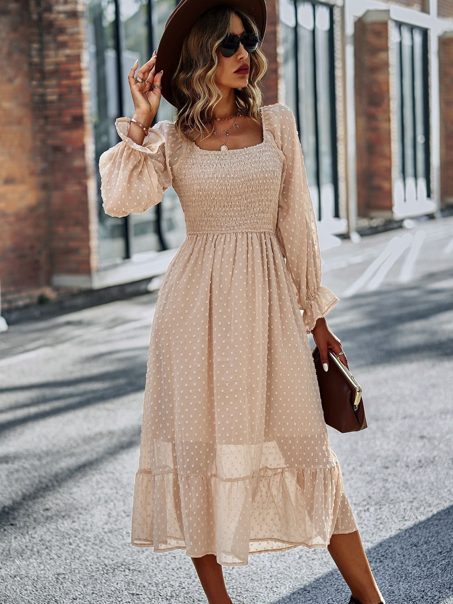 Elegant Style Stylish Texture Long Dress For Women