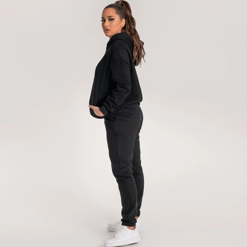 Oversized Hoodie With Pants Sets With Warm Fleece Lining For Unisex