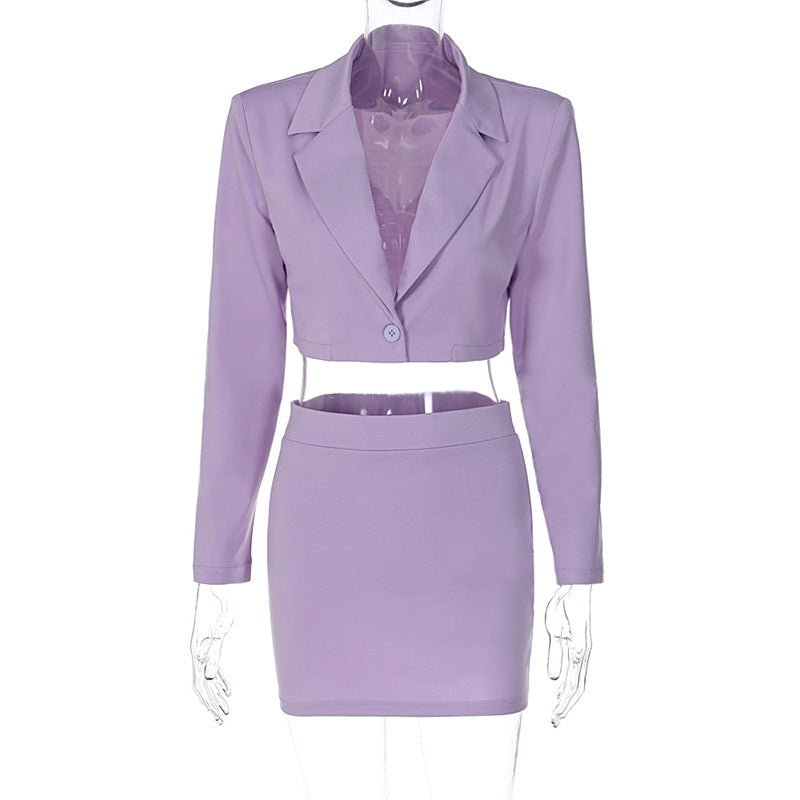 Blazer With Skirt Sets Professional Office Lady Style Sets For Women
