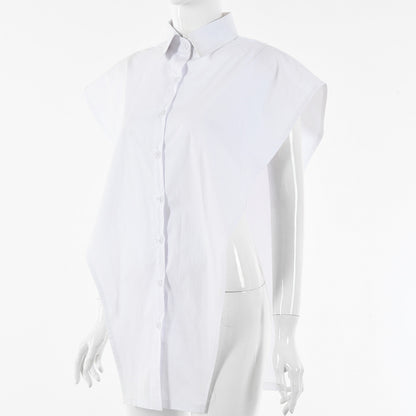 Sleeveless Cotton Trendy New Design Sexy Shirt For Women