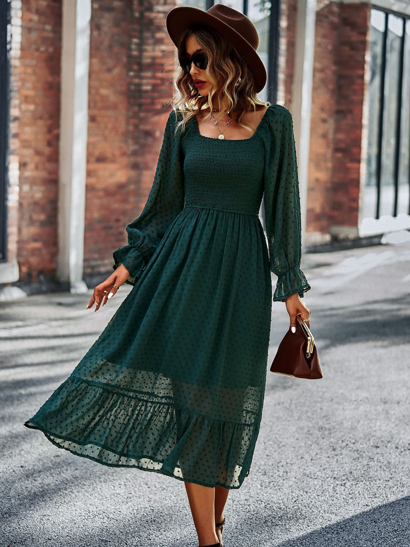 Elegant Style Stylish Texture Long Dress For Women