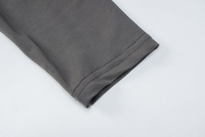 Fitted Style Long Sleeve Shirt With Skirt Body Fit Sets For Women