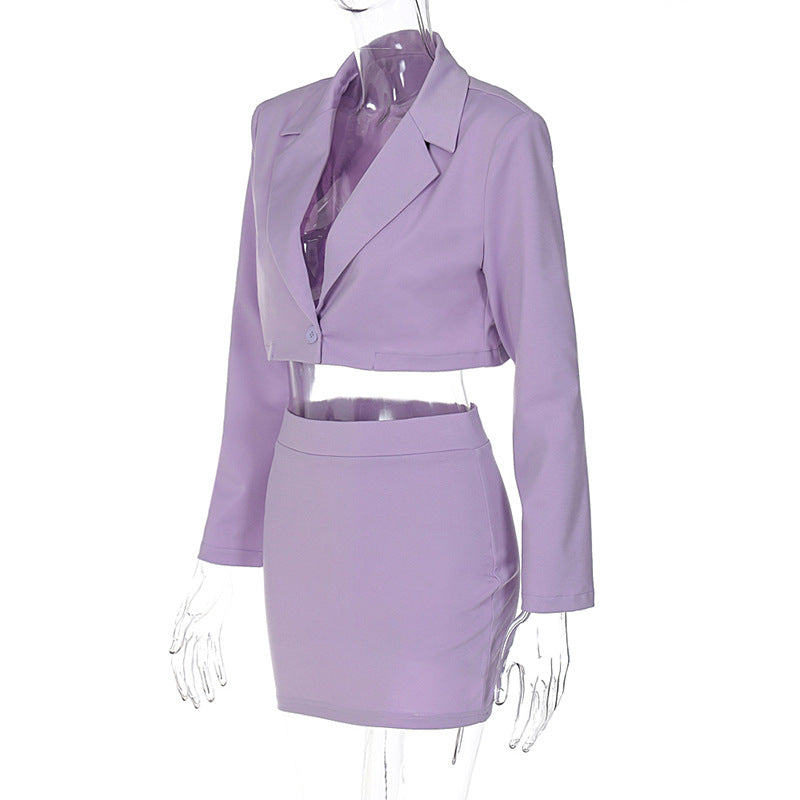Blazer With Skirt Sets Professional Office Lady Style Sets For Women