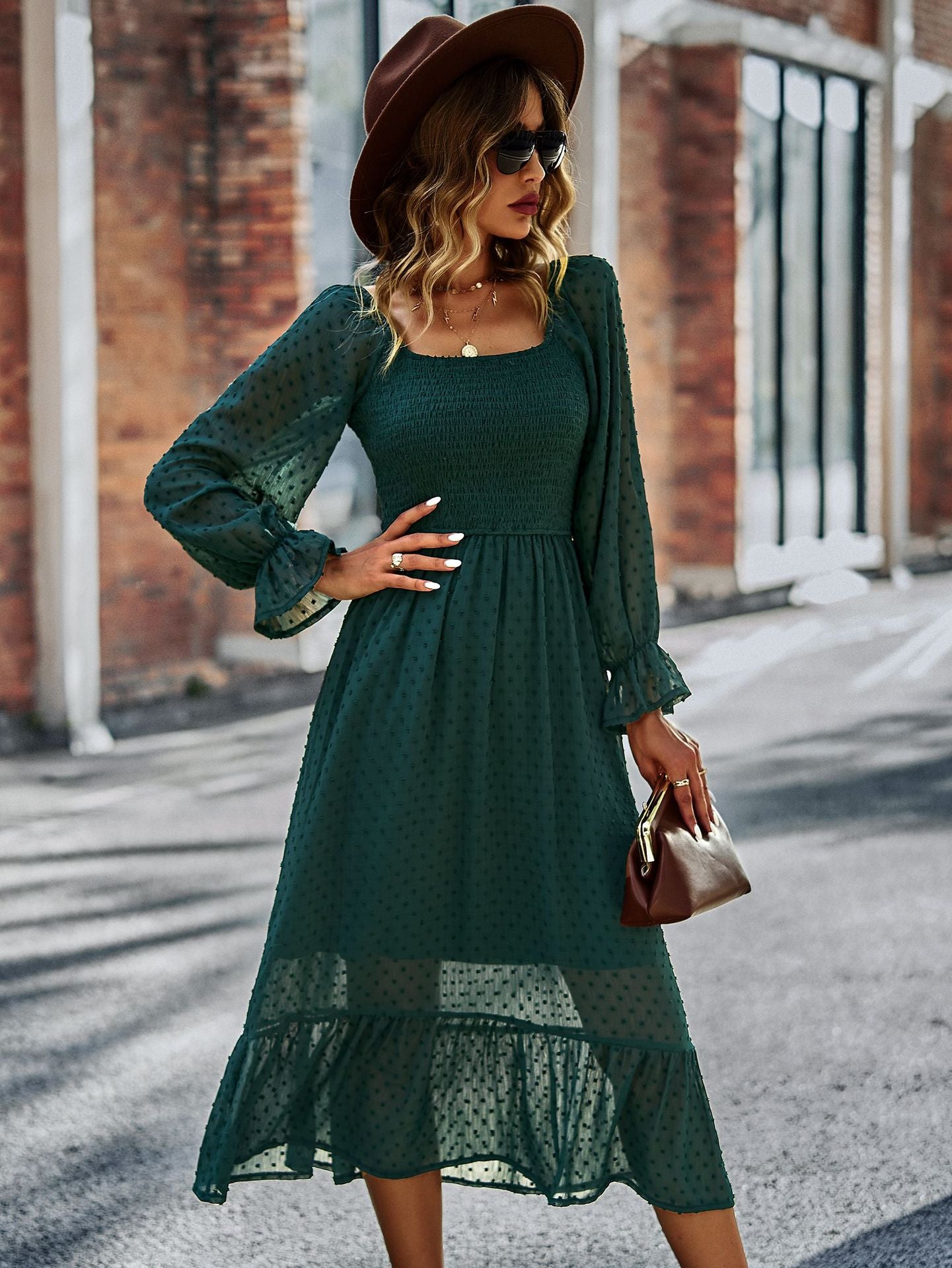 Elegant Style Stylish Texture Long Dress For Women