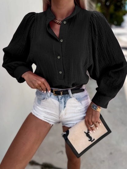 Long Sleeve Stylish Casual Leisure Soft Material Shirt For Women